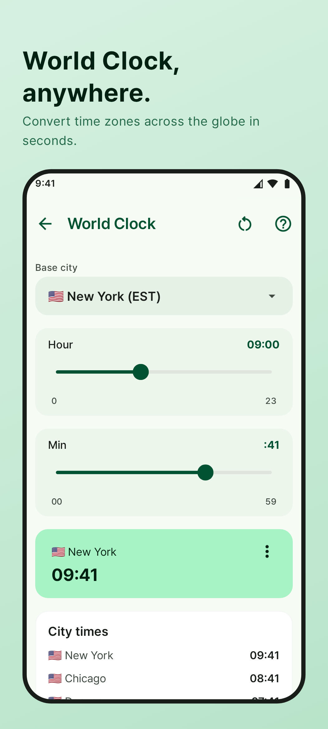 Salary Comparison screen