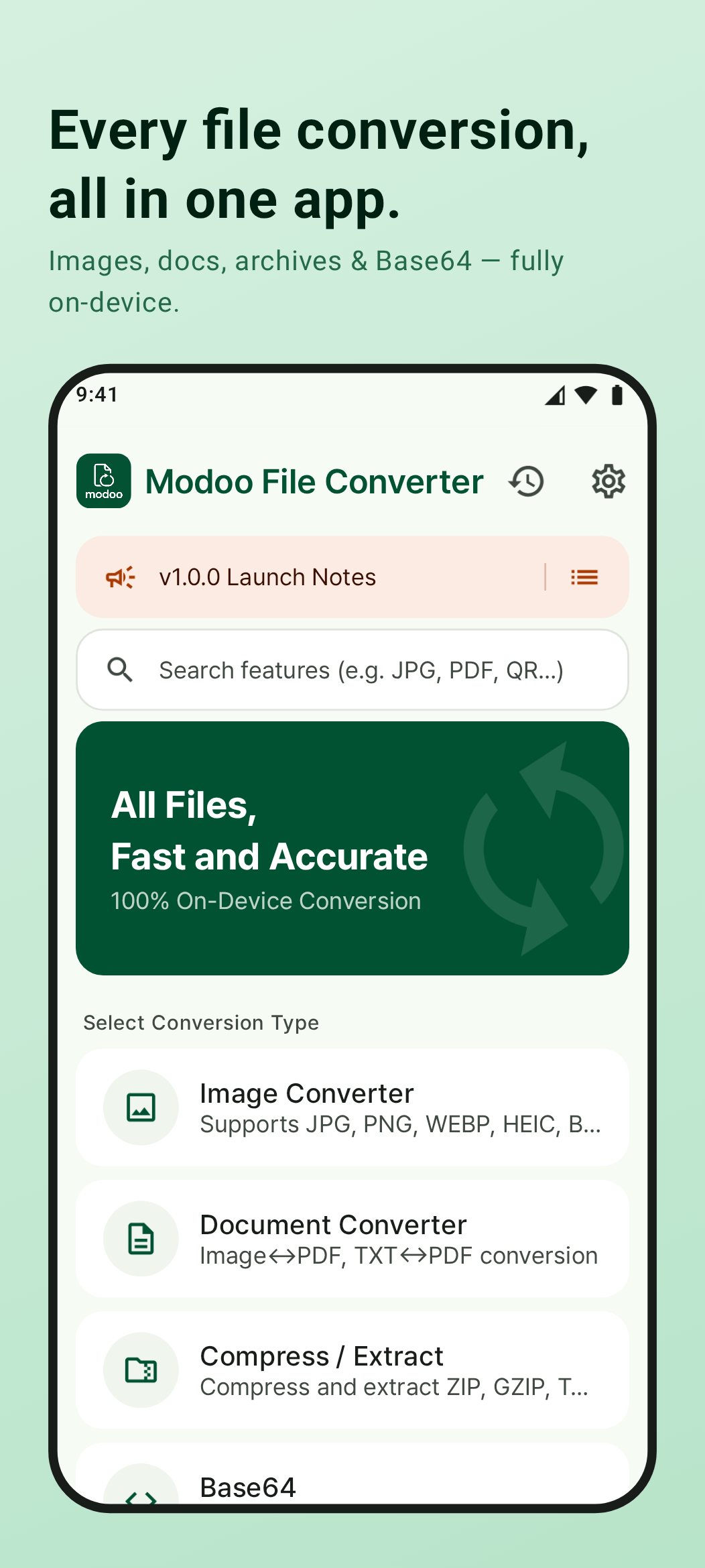 Modoo File Converter Main Screen